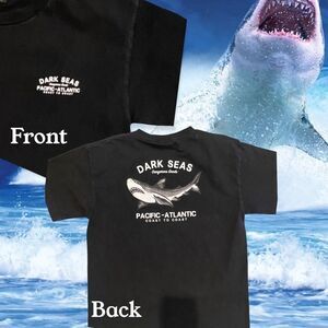 🔥🔥🔥3/33$🔥🔥🔥Dark Seas black tee kids large but fits more like a medium